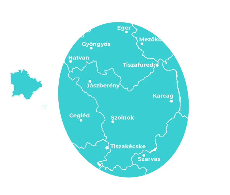 Duguláselhárítás Szolnok megye térkép
